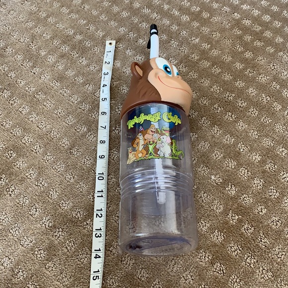 Rainforest Cafe Clear Monkey Water Bottle EUC - Picture 3 of 7